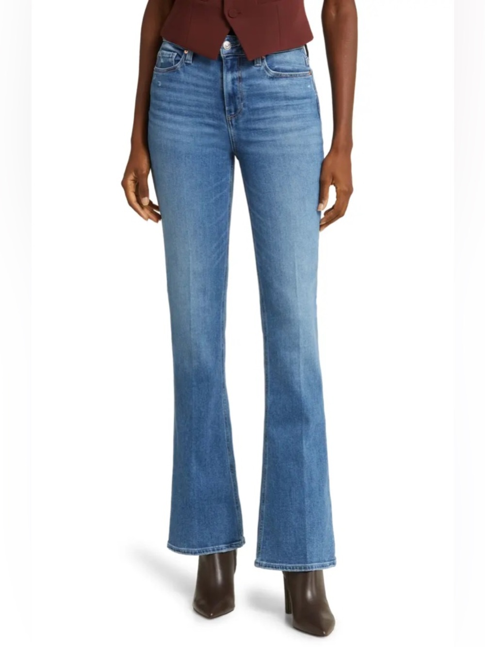 Paige Laurel Canyon High Rise Flare Denim Jeans Stretch Women’s Size 30